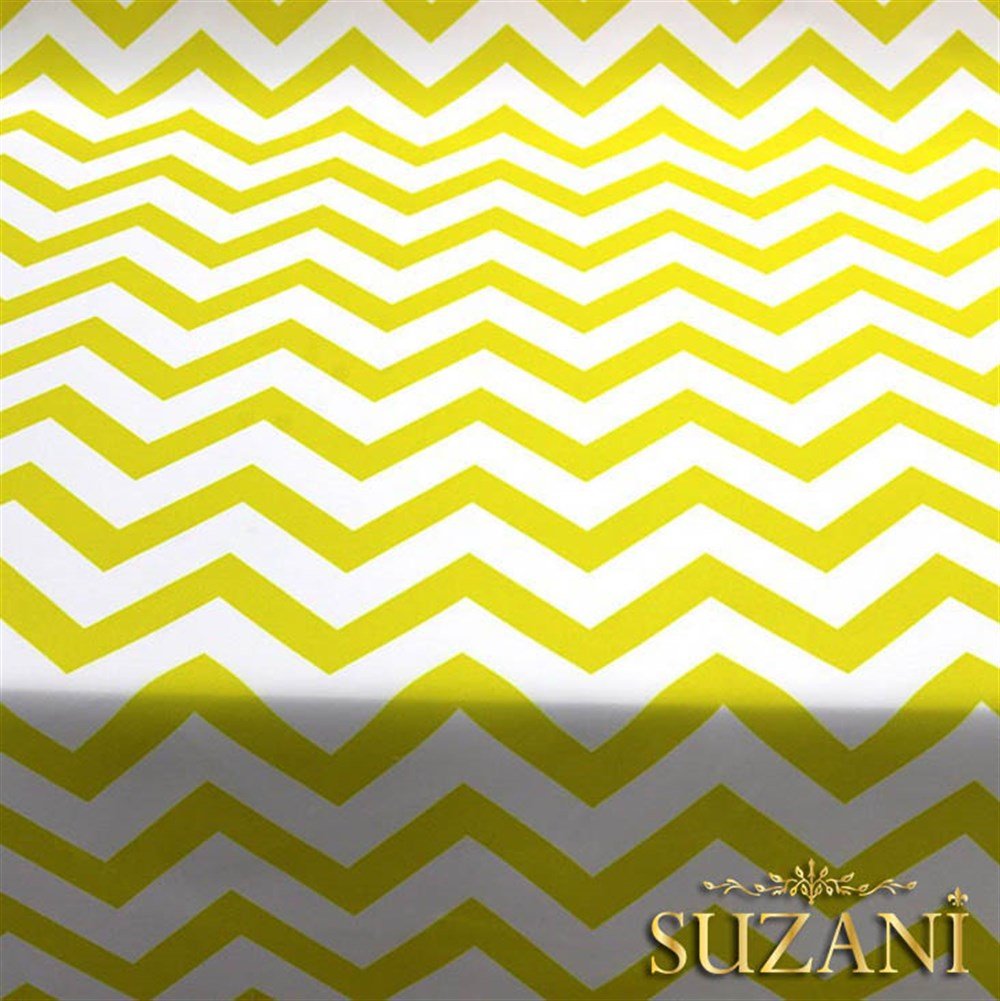 Sarı Zigzag Desenli Kumaş