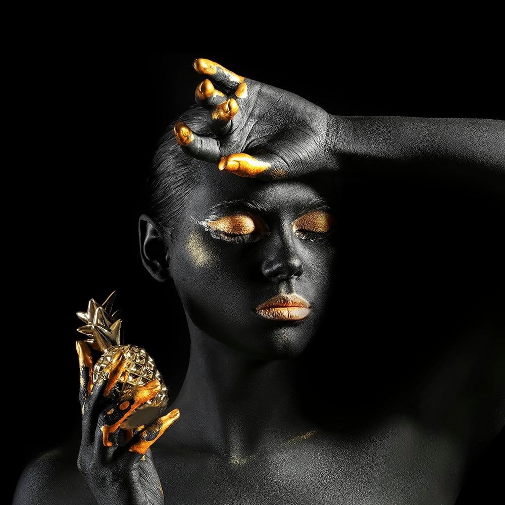 Afrikalı Kadın 45x45cm Pano Baskılı Kumaş