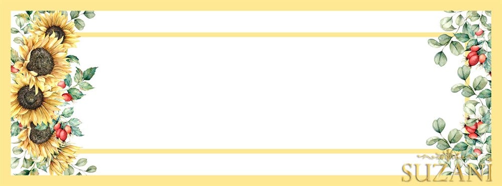 Ayçiçeği Desenli Runner Kumaşı