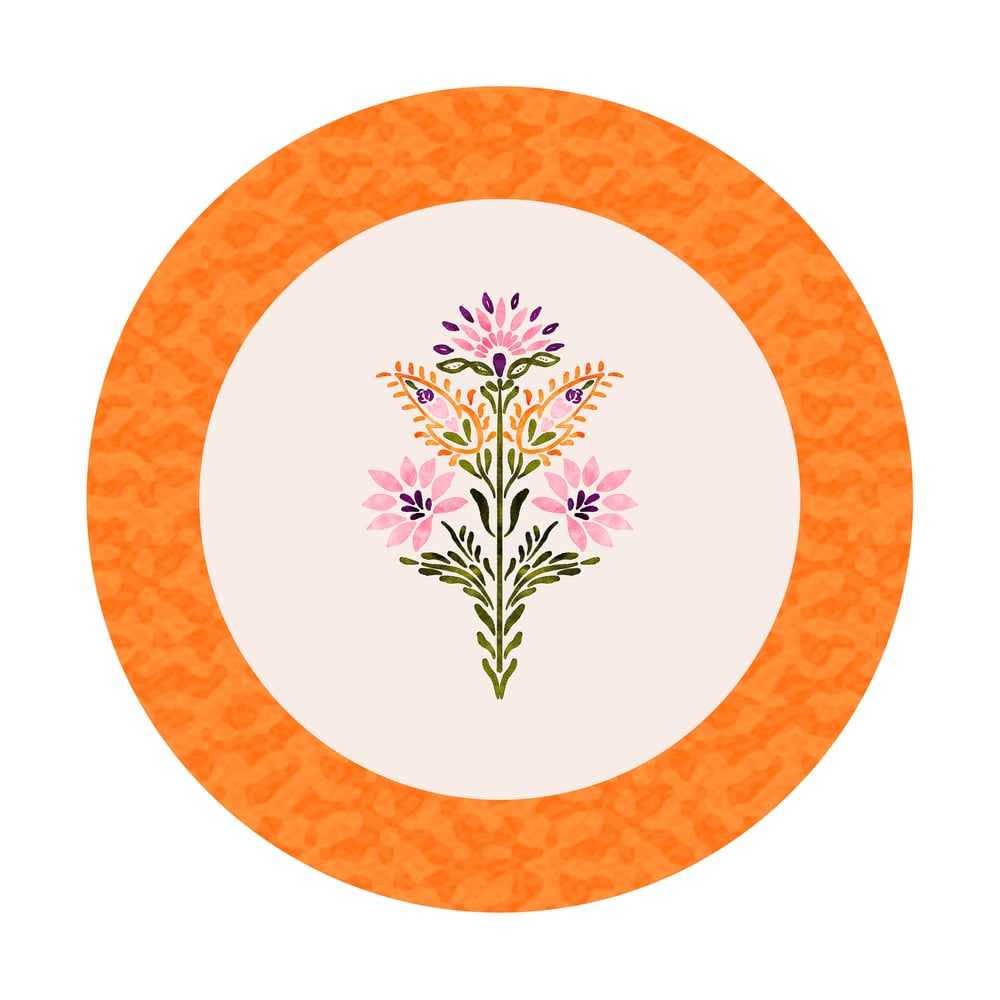 Çiçekli Şal Desenli Dikişsiz 3'lü Supla Kumaşı