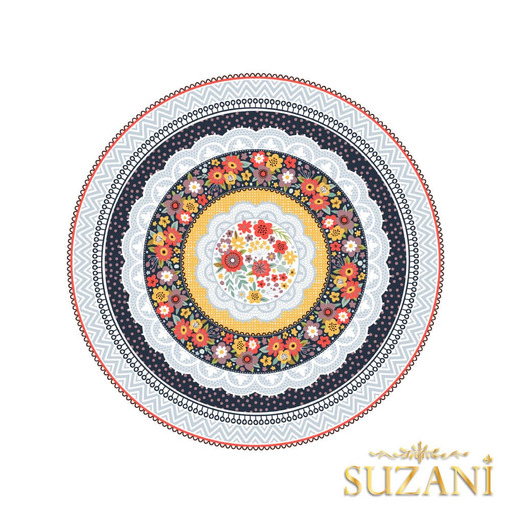 Dantel Desenli 3'lü Supla Kumaşı