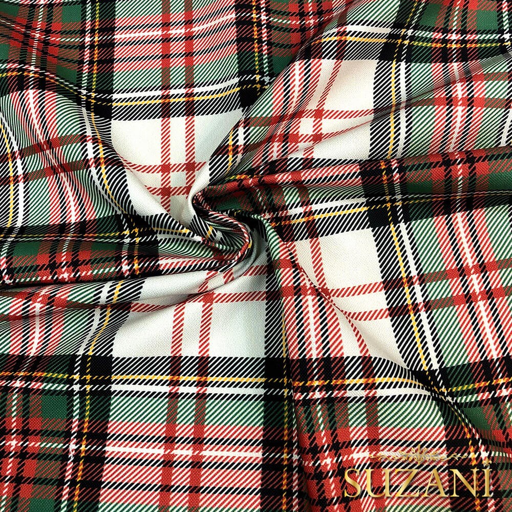 Ekose Desenli Dijital Baskılı Kumaş