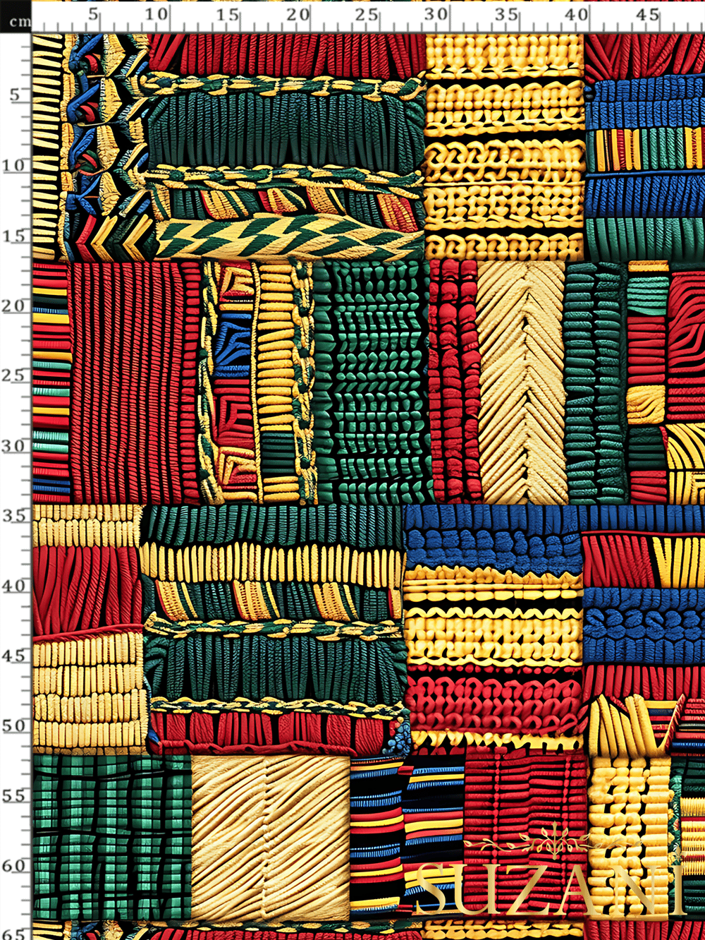 Etnik Anadolu Desenli Dijital Baskılı Kumaş