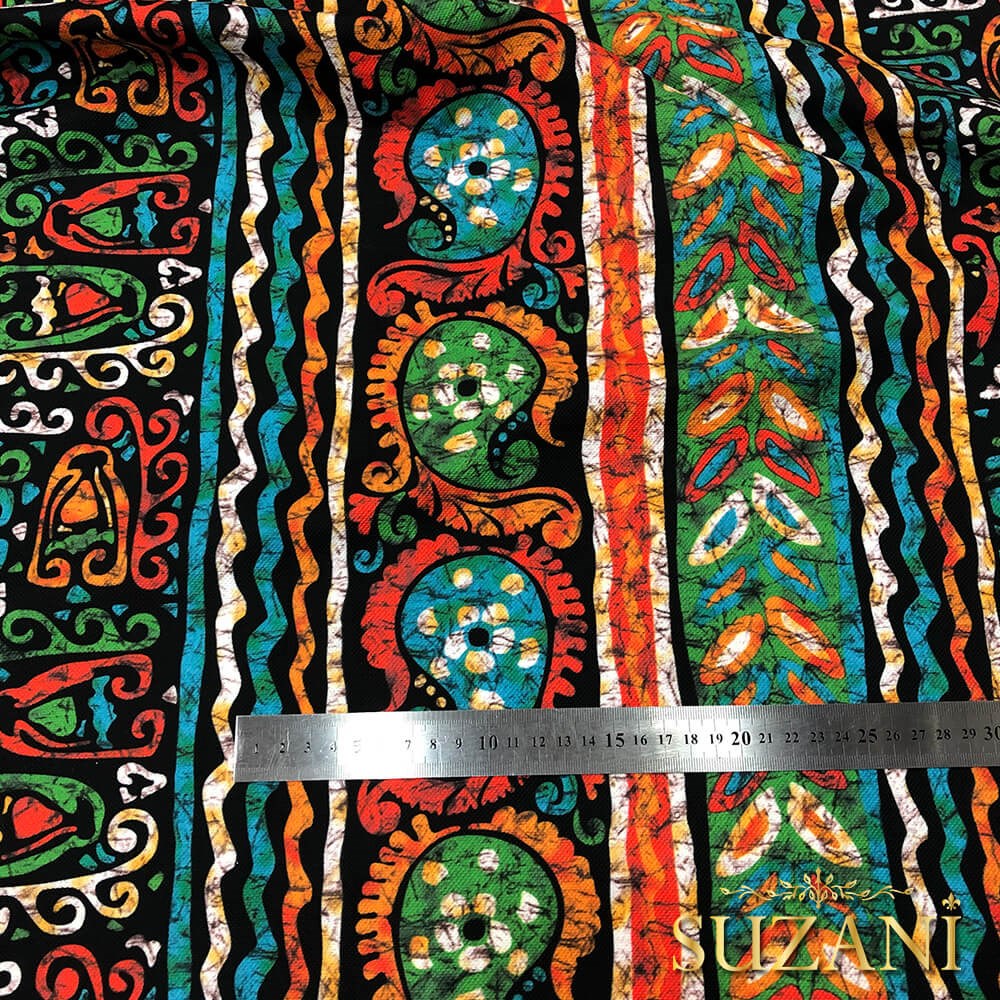 Etnik Desenli Dijital Baskılı Kumaş