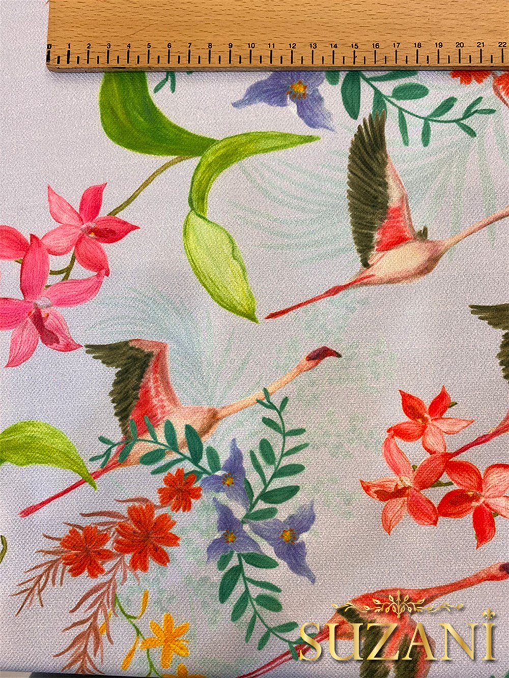 Flamingo Desenli Dijital Baskılı Kumaş