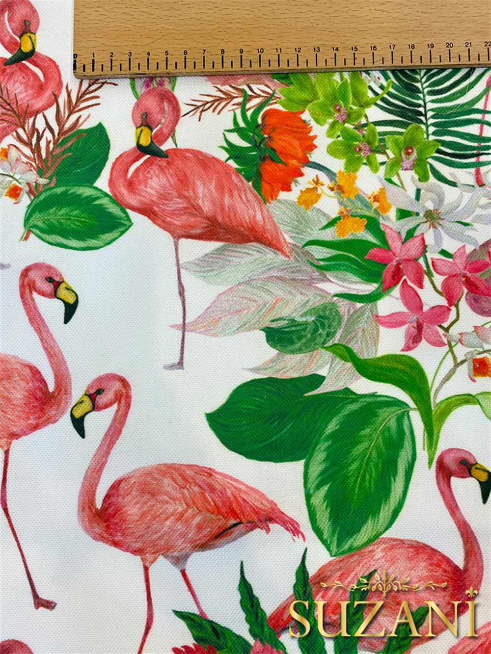 Flamingo Desenli Dijital Baskılı Kumaş