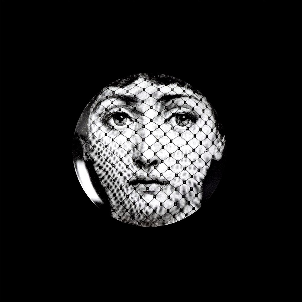 Fornasetti Yüzü 70x70cm Pano Baskılı Kumaş