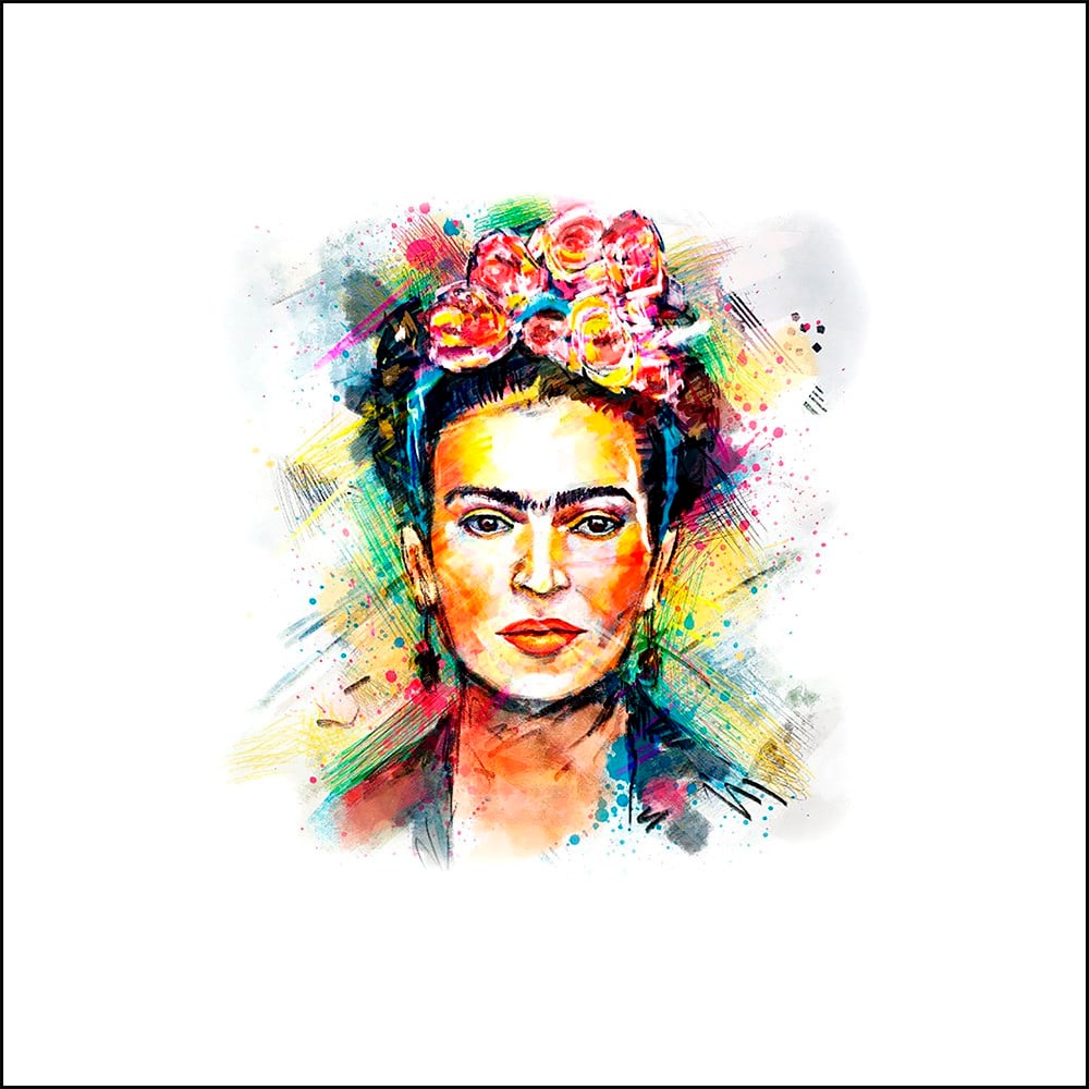 Frida Kahlo 45x45cm Pano Baskılı Kumaş