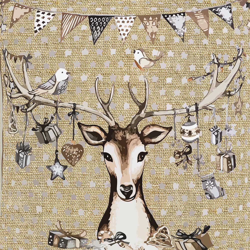 Geyik 45x45cm Pano Baskılı Kumaş