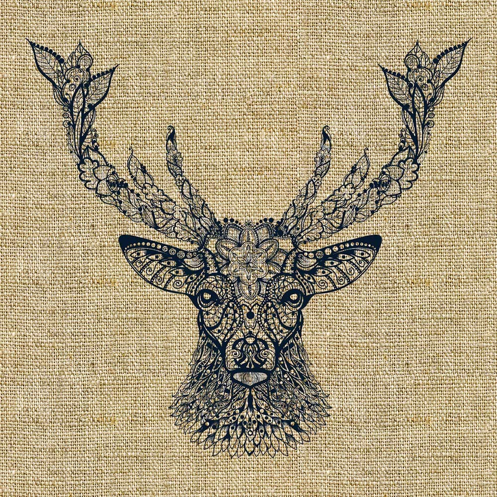 Geyik 70x70cm Pano Baskılı Kumaş