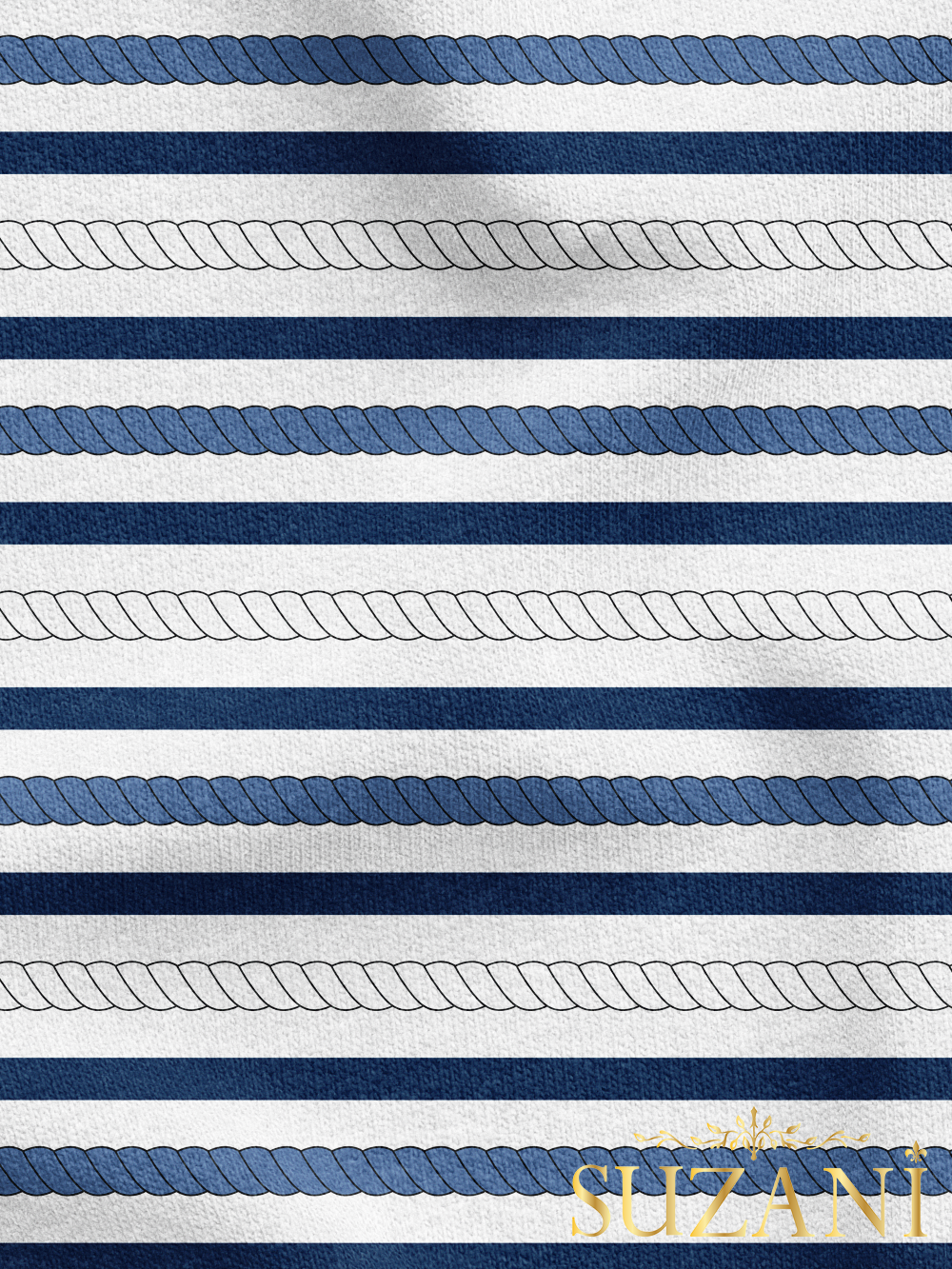 Halat Desenli Dijital Baskılı Kumaş