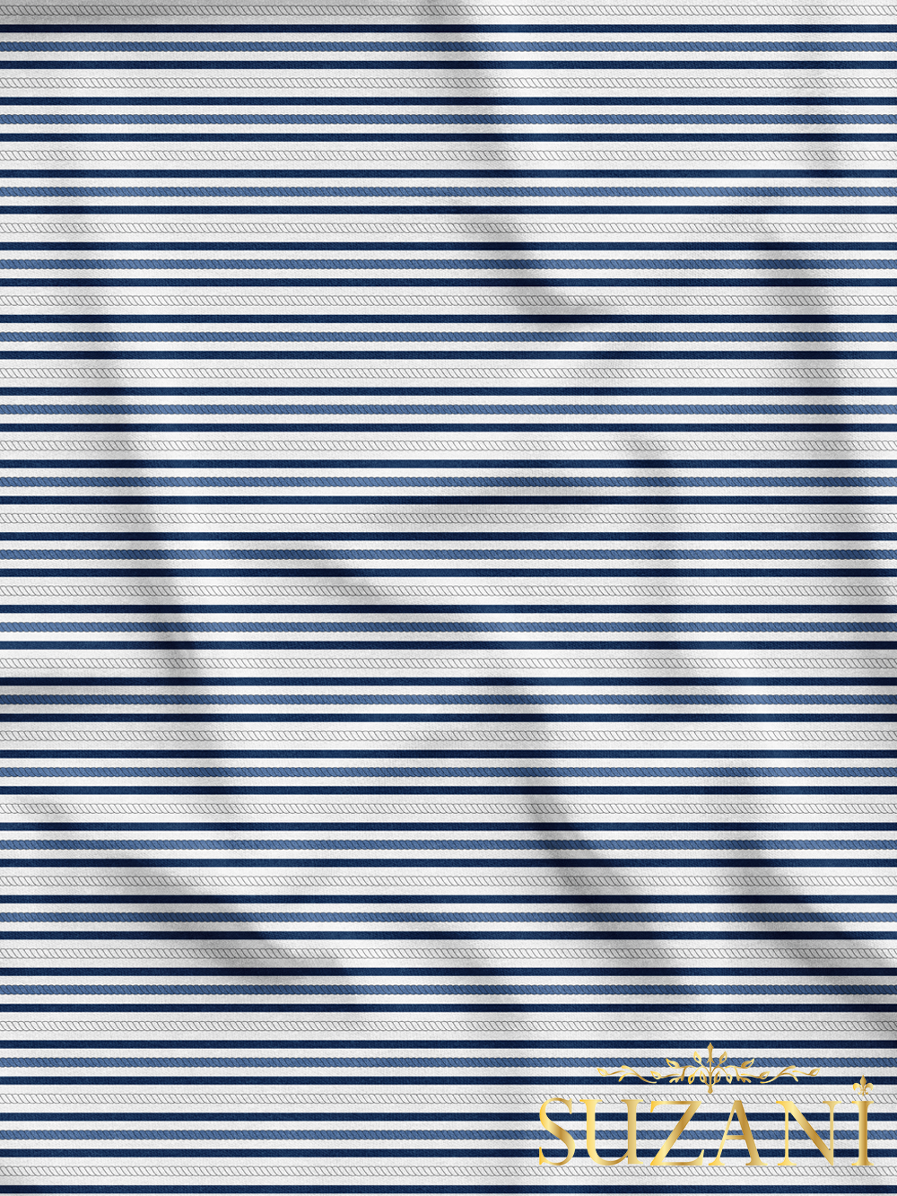 Halat Desenli Dijital Baskılı Kumaş