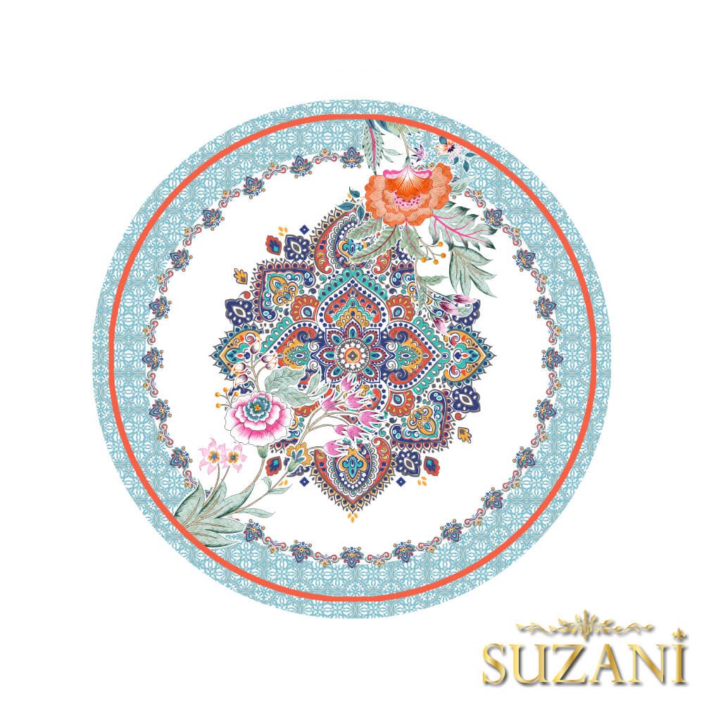 Indian Motif Desenli 3'lü Supla Kumaşı