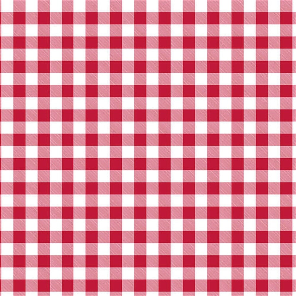 Kırmızı Küçük Pötikare Desenli Dijital Baskılı Kumaş