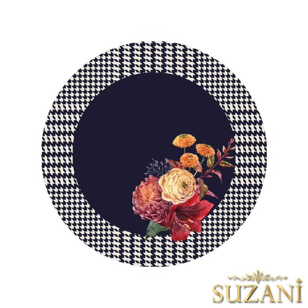 Kırmızı Yılbaşı Çiçekli 3'lü Supla Kumaşı