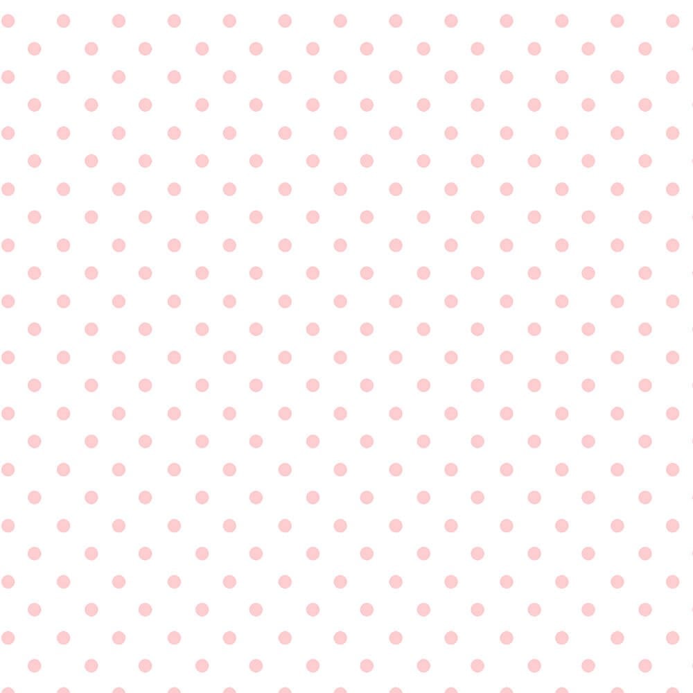 Küçük Pembe Puantiye Desenli Dijital Baskılı Kumaş