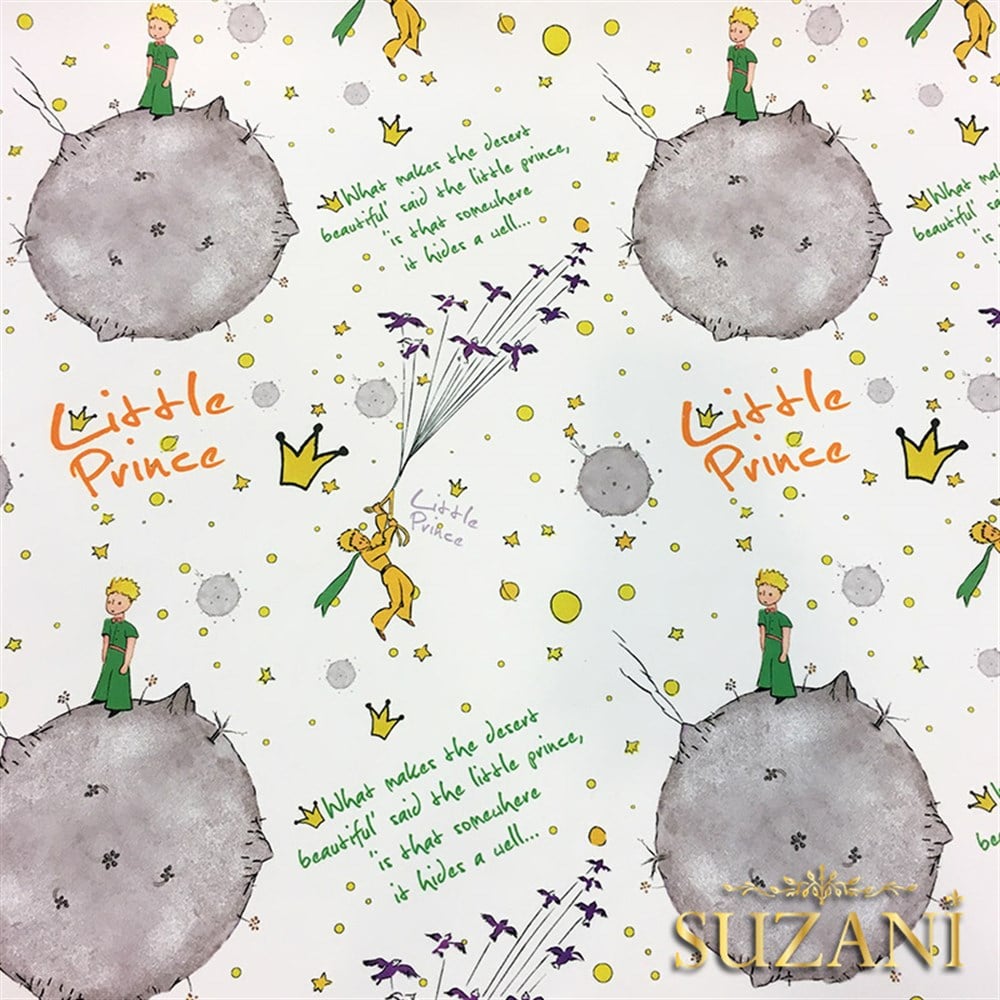 Küçük Prens Desenli Çocuk Kumaşı