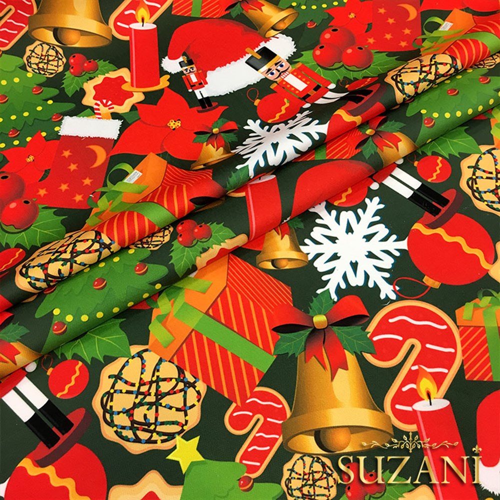 Kurşun Asker Yılbaşı Desenli Kumaş