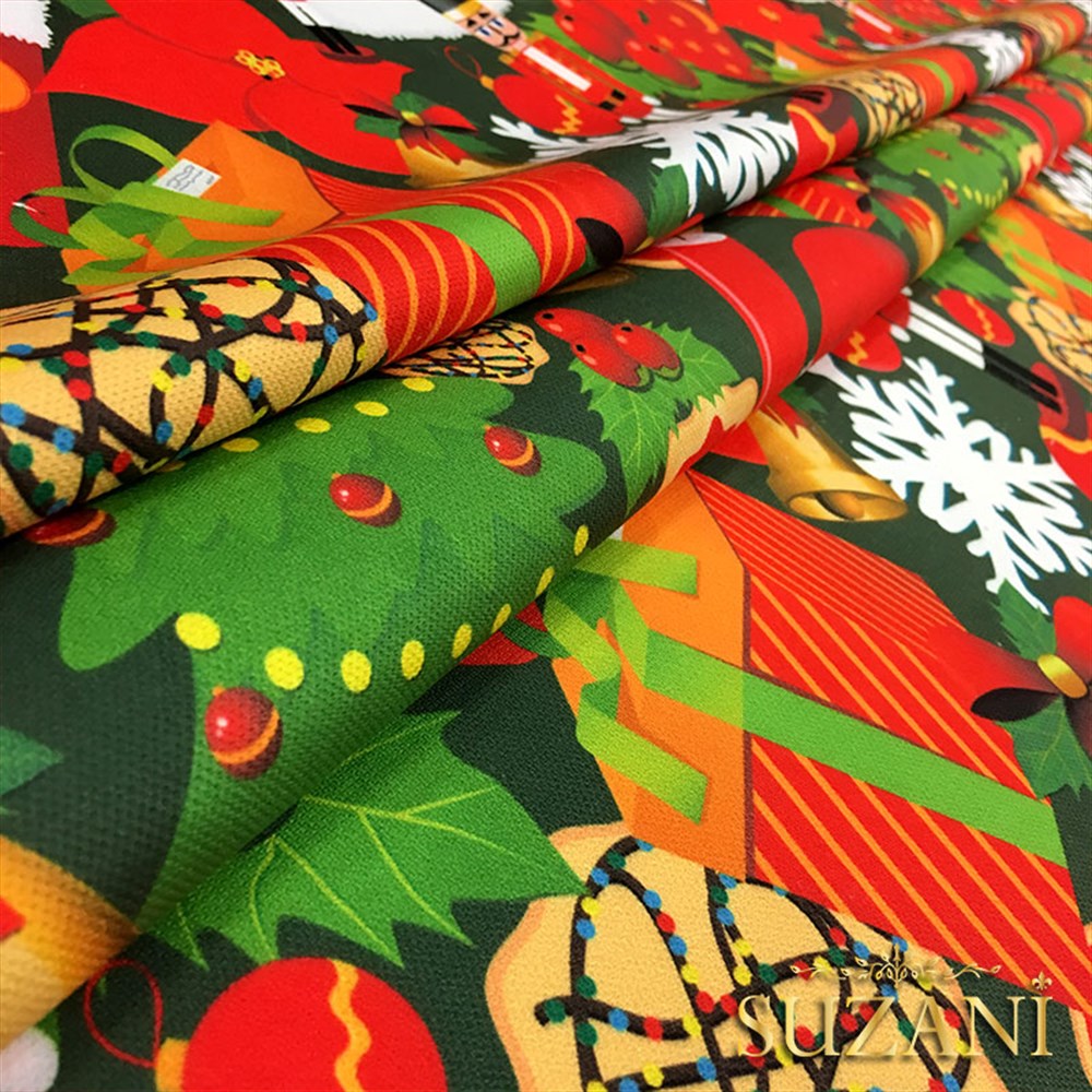 Kurşun Asker Yılbaşı Desenli Kumaş