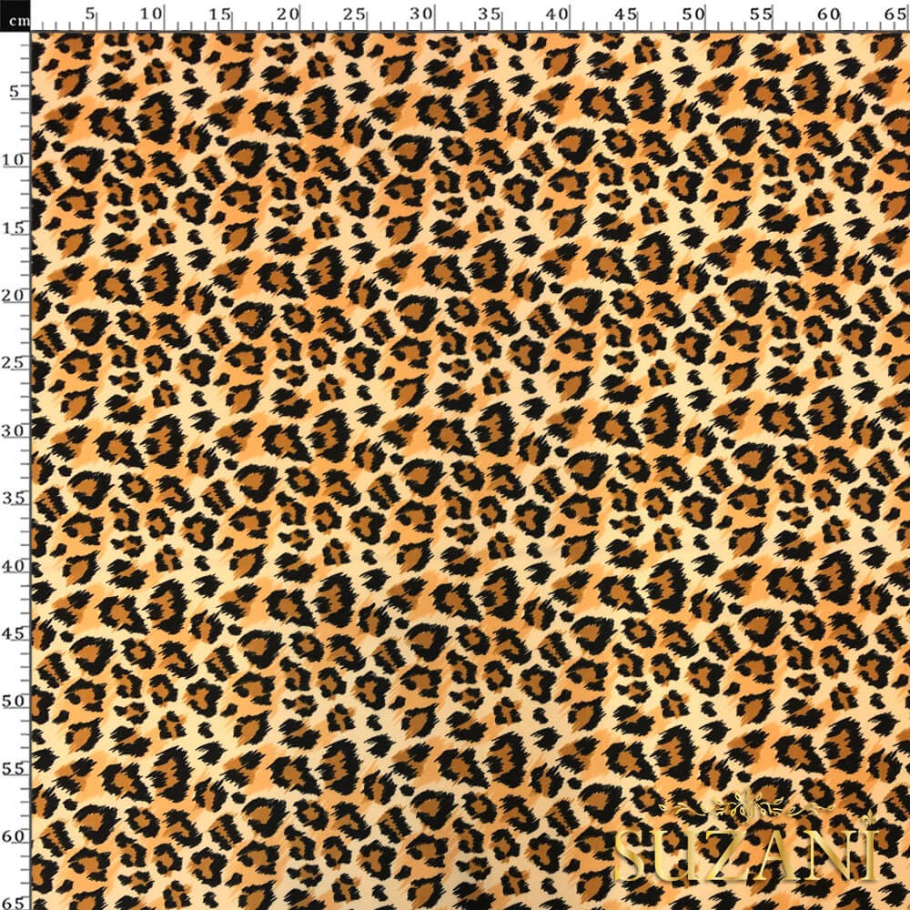 Leopar Desenli Dijital Baskılı Kumaş