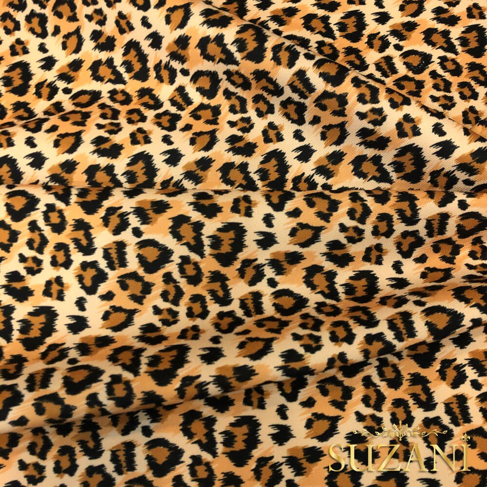 Leopar Desenli Dijital Baskılı Kumaş