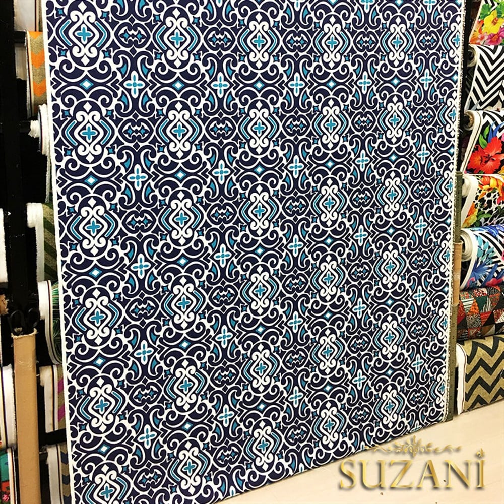Marin Damask Desenli Kumaş