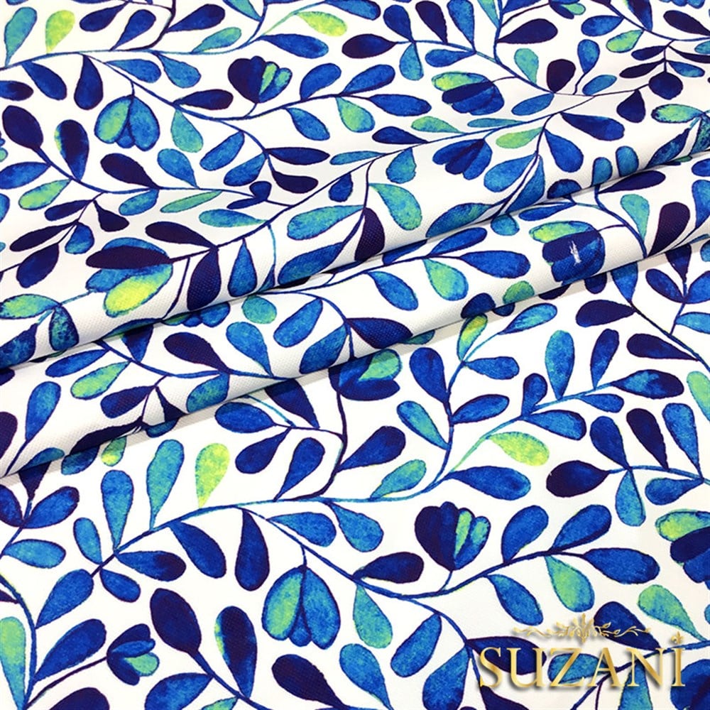 Mavi Aşk Merdiveni Desenli Kumaş