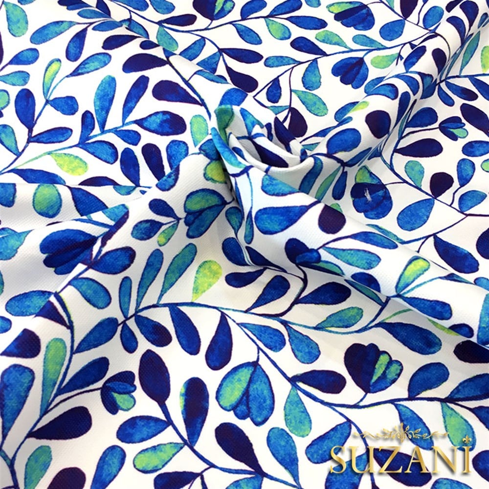 Mavi Aşk Merdiveni Desenli Kumaş