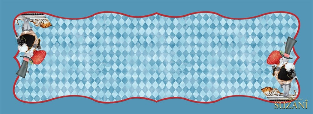 Mavi Dama Desenli Runner Kumaşı