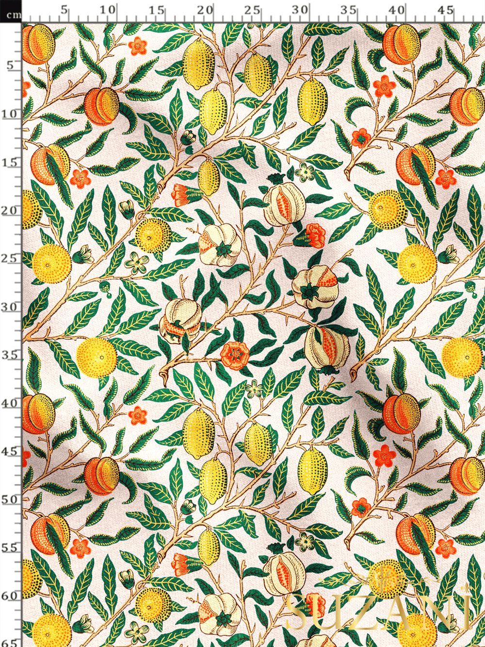 Meyve Ağacı Desenli Dijital Baskılı Kumaş