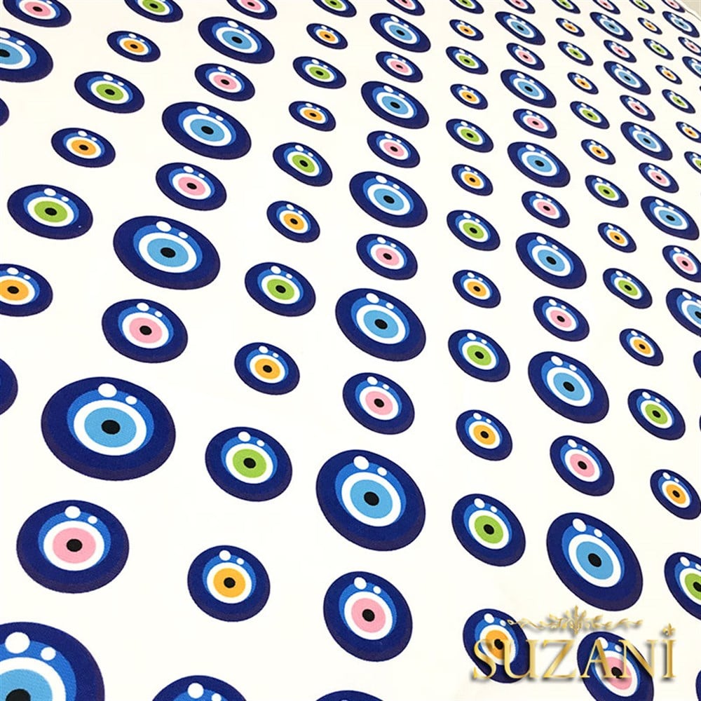 Nazar Boncuğu Desenli Kumaş