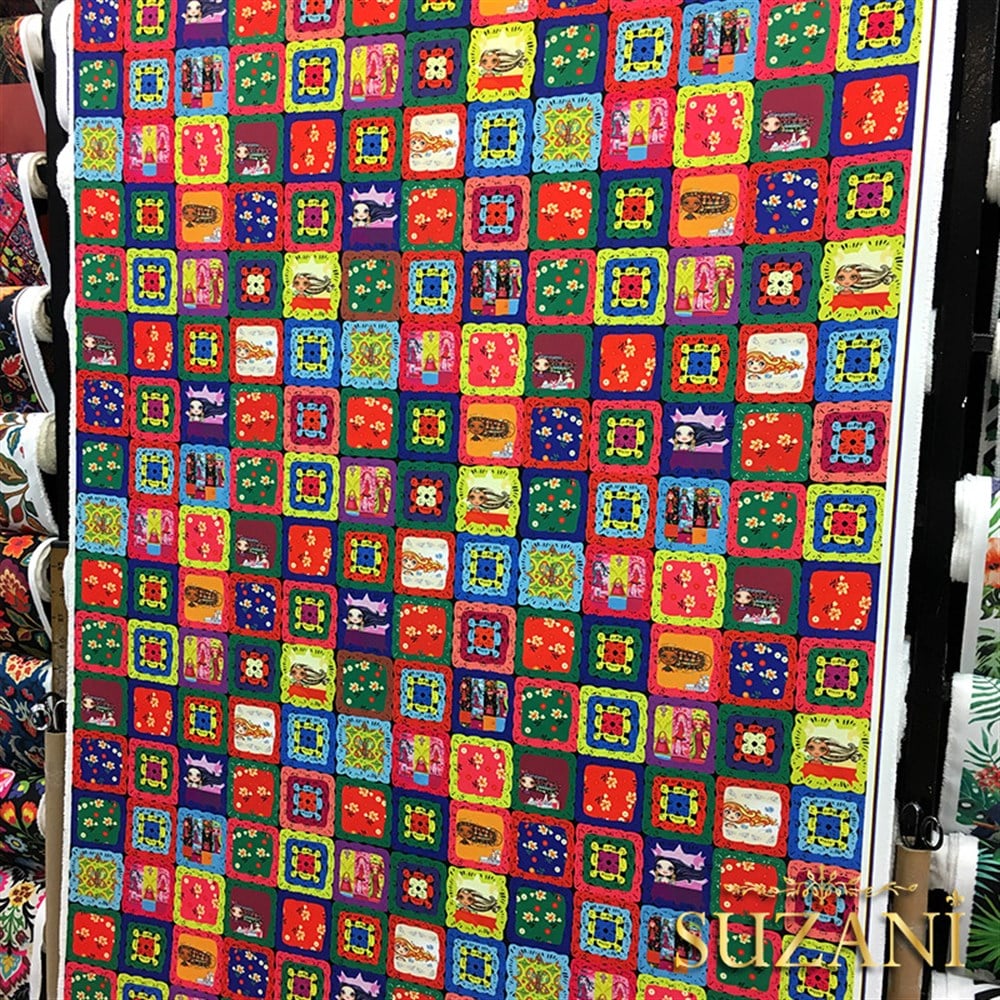 Örgü Patchwork Desenli Kumaş
