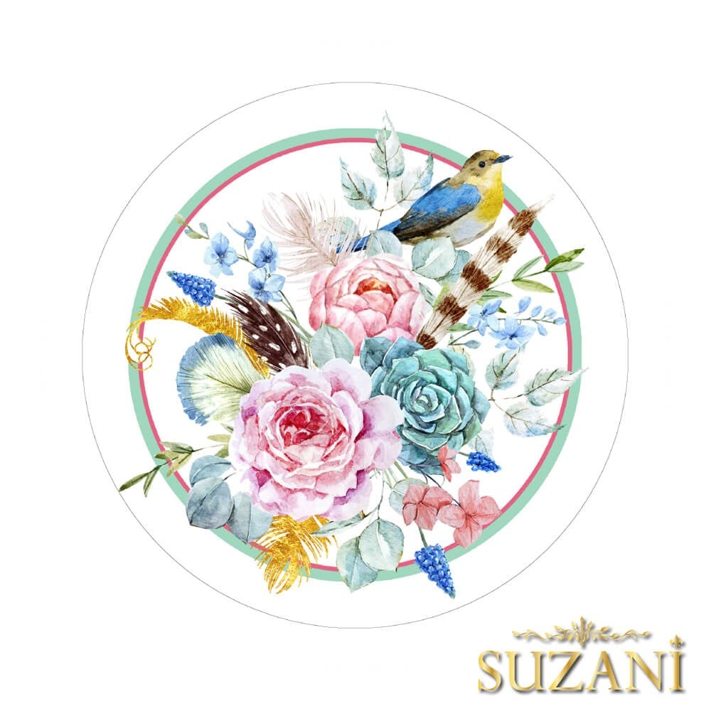 Pastel Suluboya Çiçek Desenli Supla Kumaşı