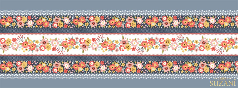 Patchwork Desenli Runner Kumaşı
