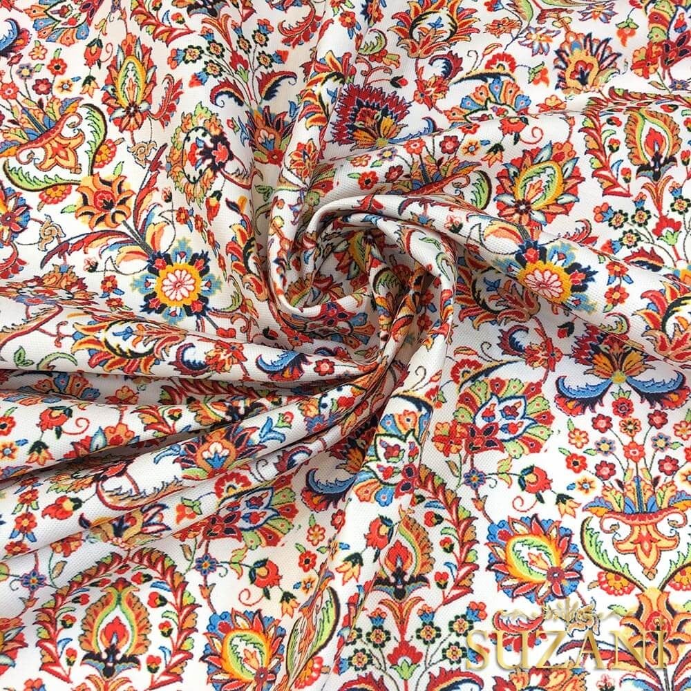 Renkli Goblen Desenli Dijital Baskılı Kumaş