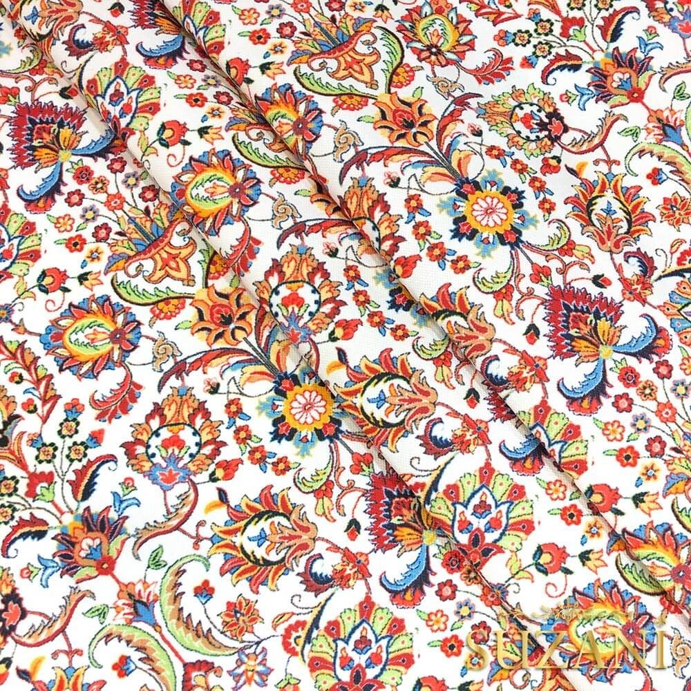 Renkli Goblen Desenli Dijital Baskılı Kumaş