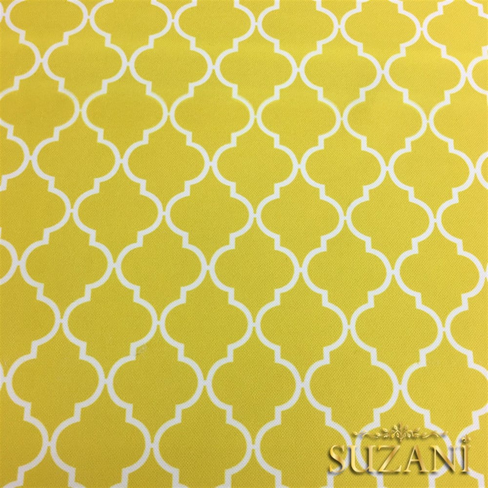 Sari Zeminli Moroccan Desenli Çocuk Kumaşı