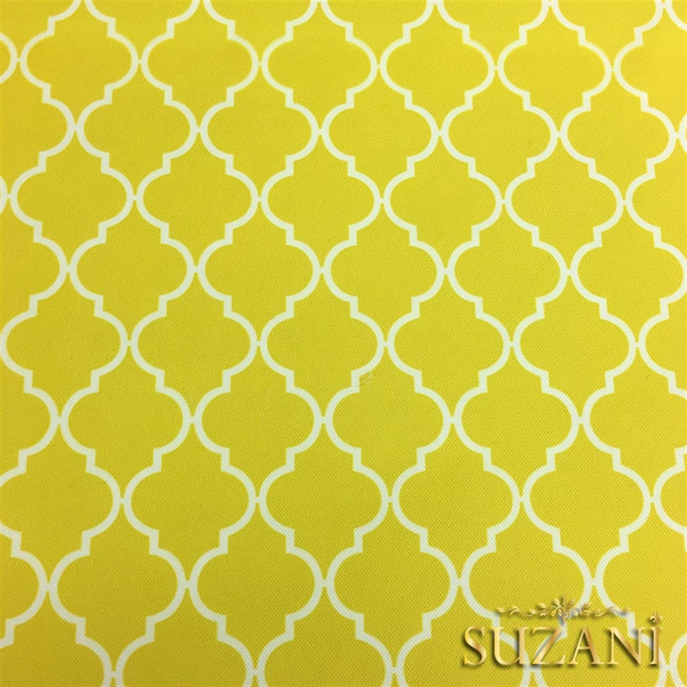 Sari Zeminli Moroccan Desenli Çocuk Kumaşı