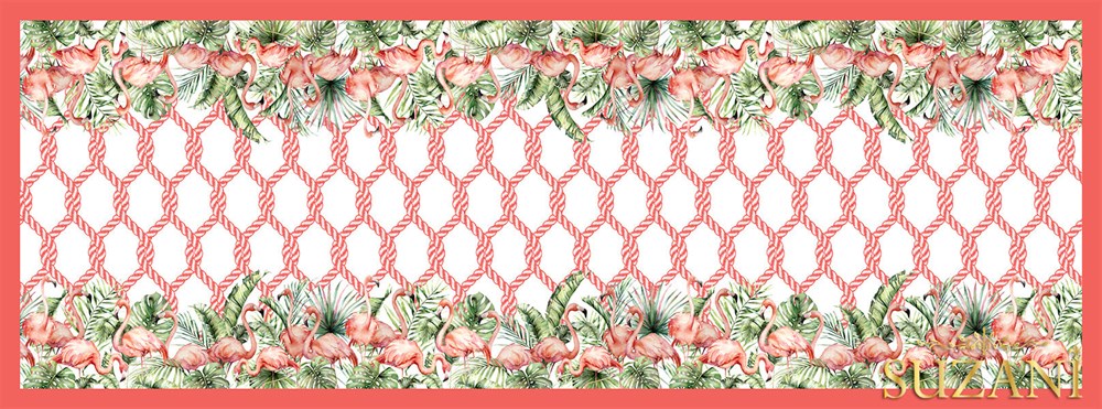 Summer Garden Turuncu Runner Kumaşı