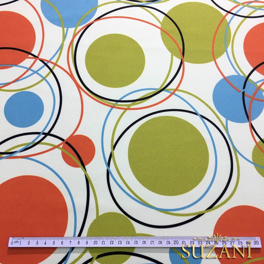 Vintage Elips Desenli Kumaş