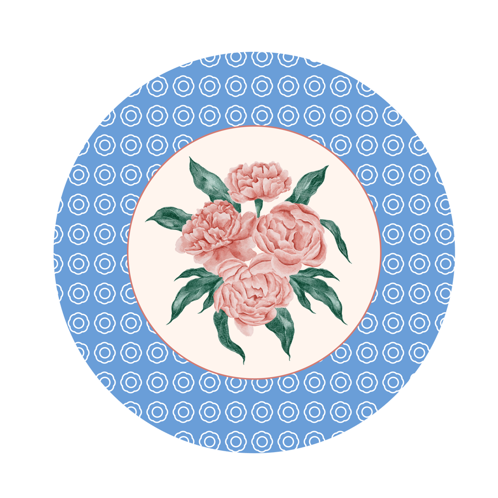 Vintage Garden Gül Desenli Dikişsiz 3'lü Supla Kumaşı