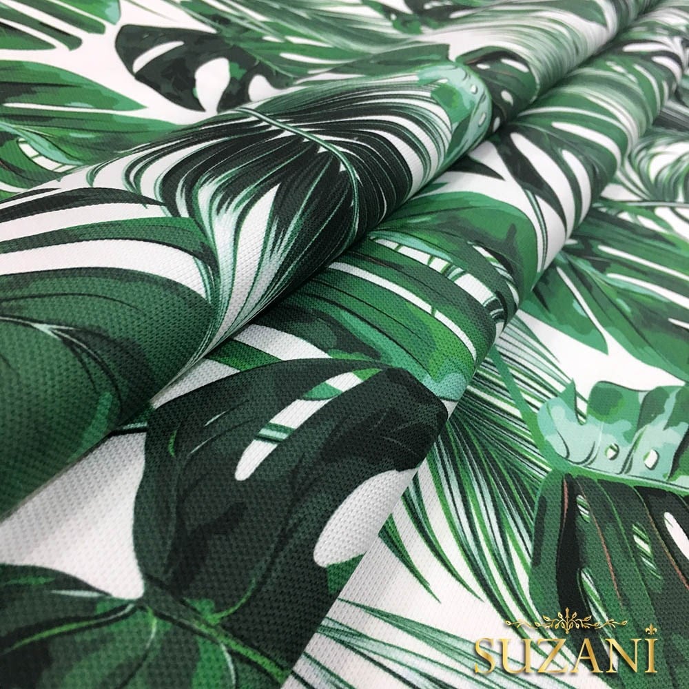 Beyaz Zemin Deve tabanı Desenli Kumaş