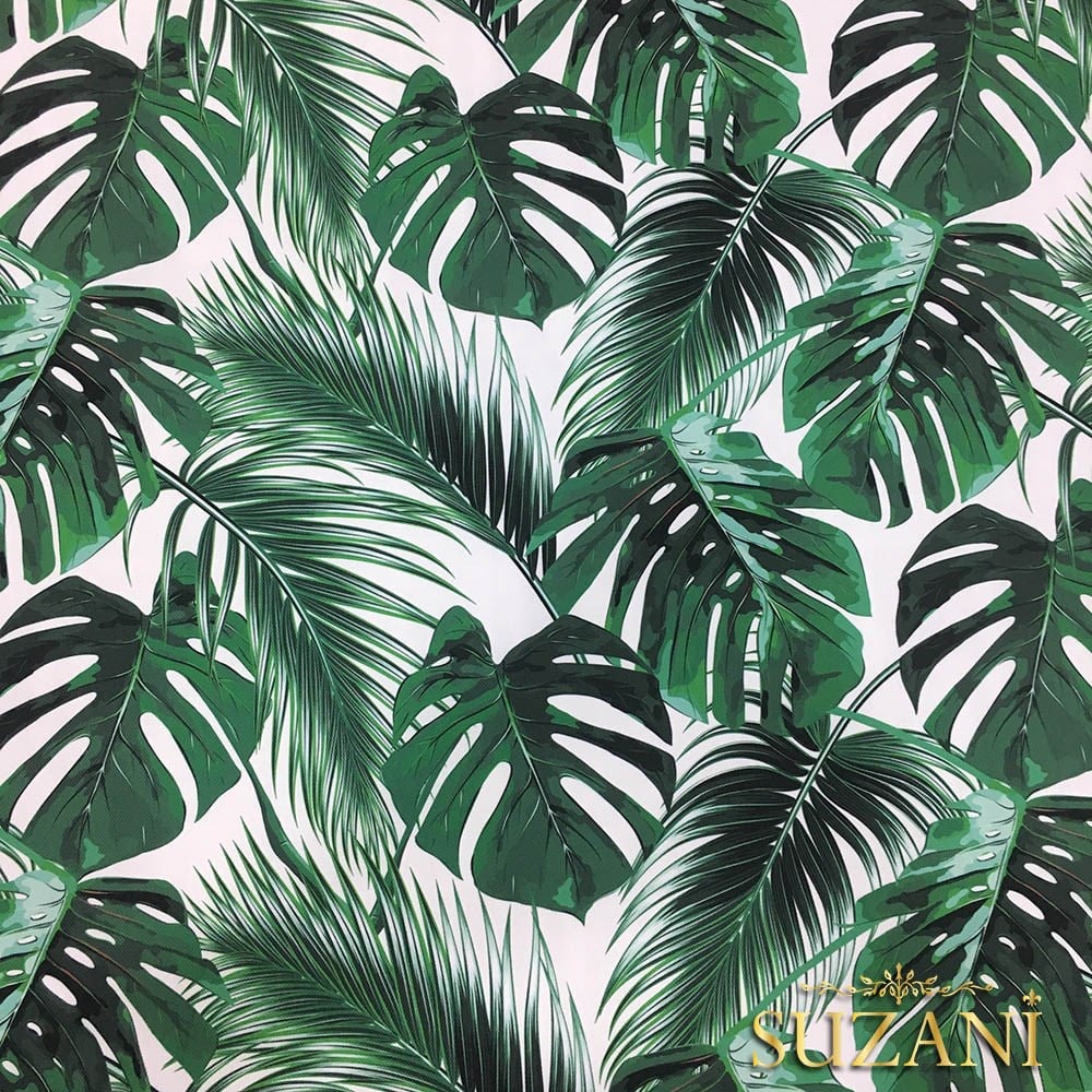 Beyaz Zemin Deve tabanı Desenli Kumaş