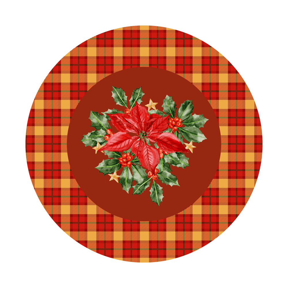 Yılbaşı Desenli Dikişsiz 3'lü Supla Kumaşı