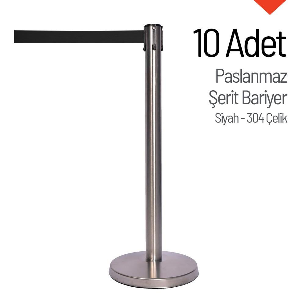 10lu Paslanmaz Şerit Bariyer - 304 Çelik