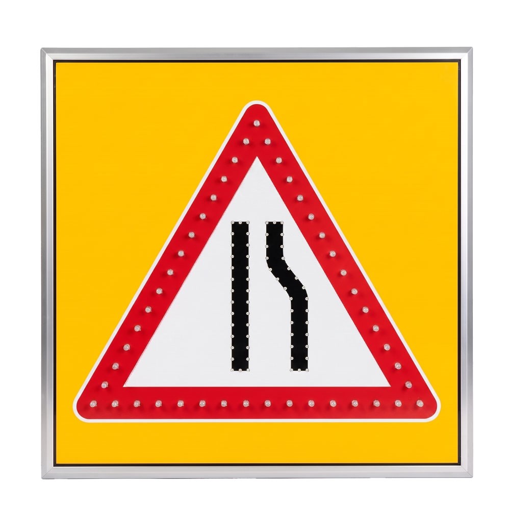 AC LEDli Sağdan Daralan Yol Levhası 100 x 100 cm