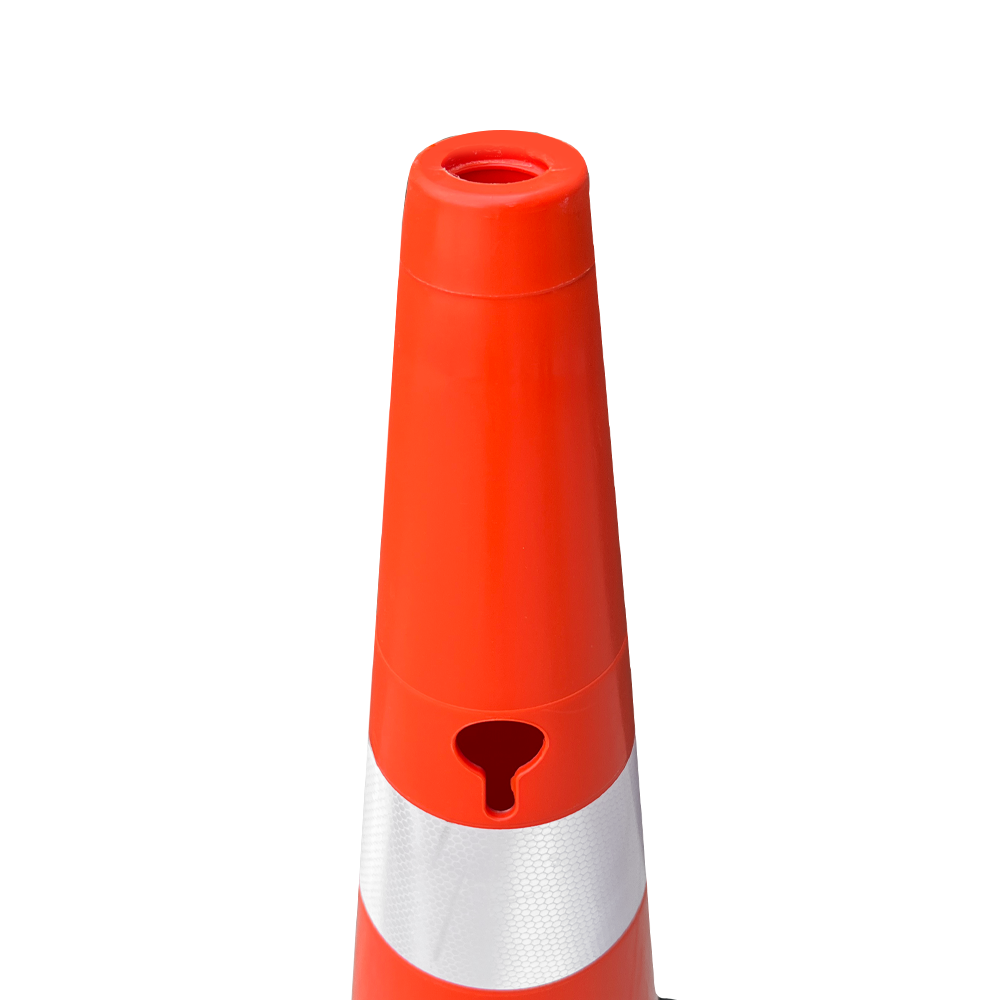 Ağırlıklı PVC Trafik Konisi 90 cm (Çift Reflektifli)