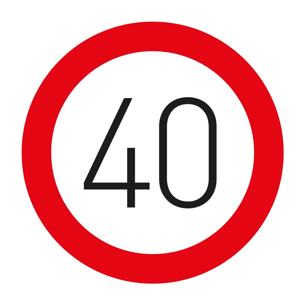 Azami Hız Sınırlaması 40 Levhası TT-29