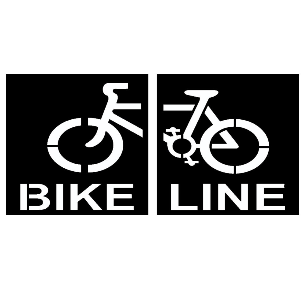 Bike Line Boyama Şablonu Galvaniz Sac Levha 100x200cm (İki Parça)