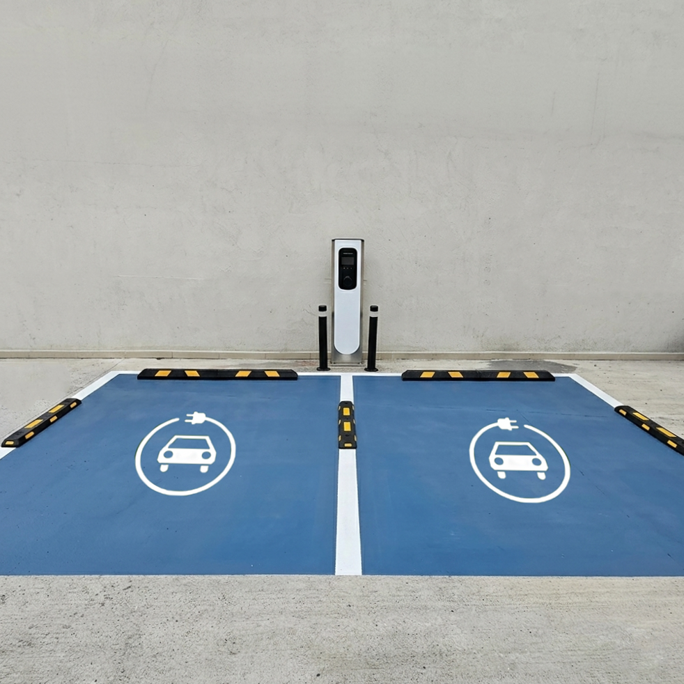 Elektrikli Araç Şarj Alanı Boyama Şablonu Galvaniz Sac Levha 100x100cm